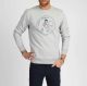 Sweat-shirt Papa Poule Gris Chiné