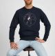 Sweat-shirt Papa Poule French Navy